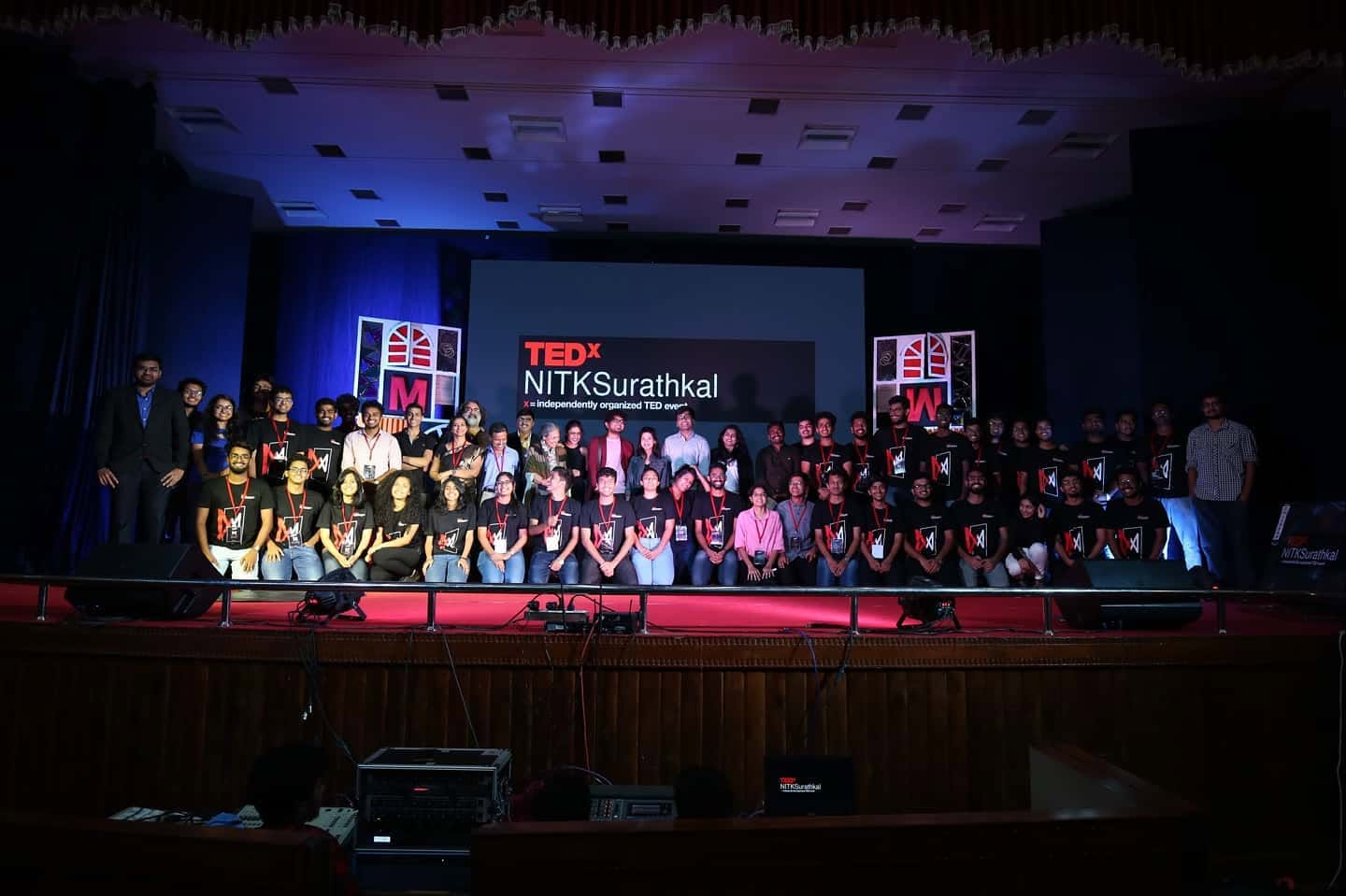 TEDxNITKSurathkal volunteers together